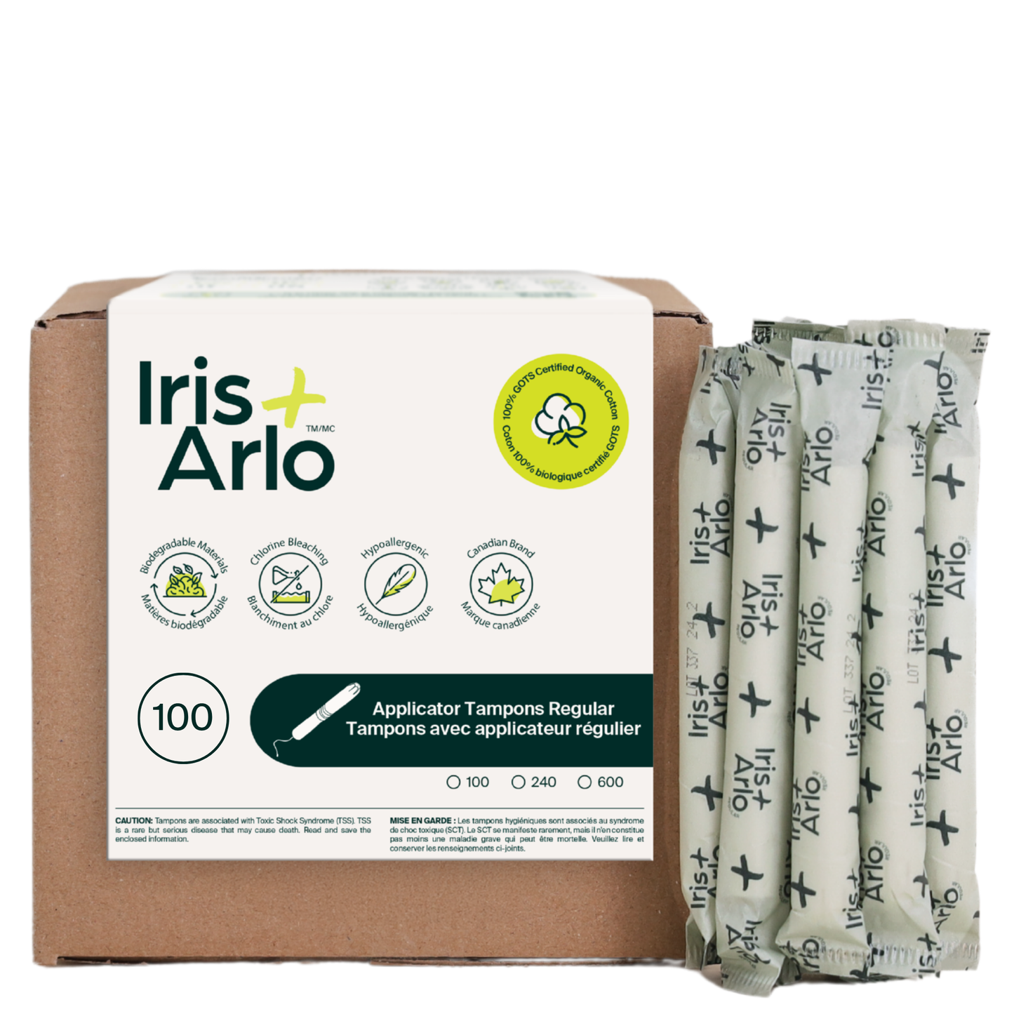 Organic Cotton Applicator Tampons