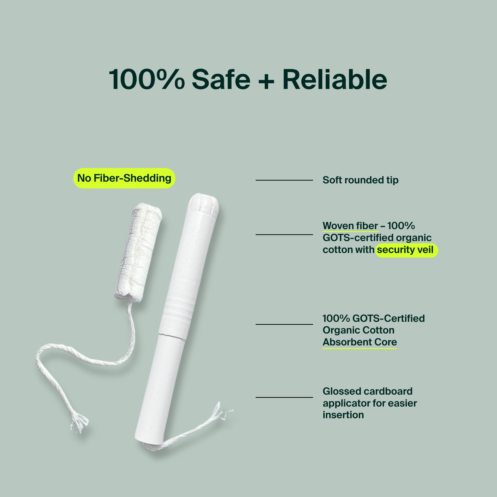 Organic Cotton Applicator Tampons