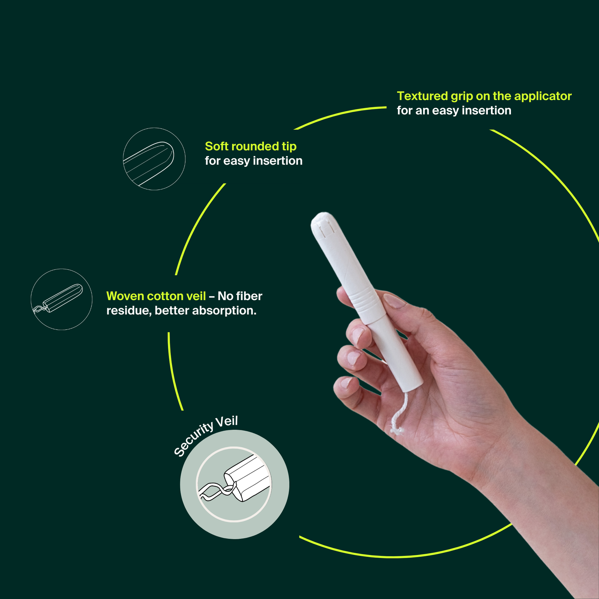 Organic Cotton Applicator Tampons