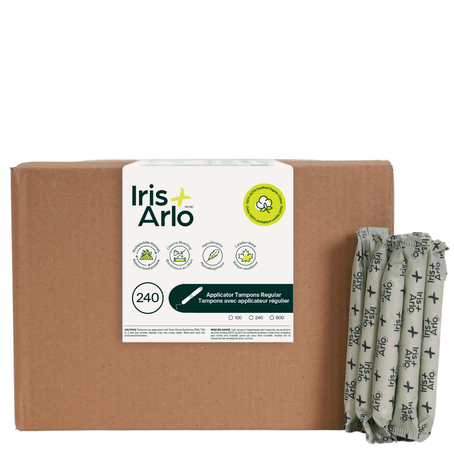 Organic Cotton Applicator Tampons