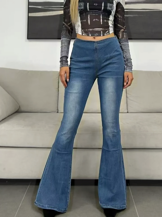 High-Waisted Flare Jeans