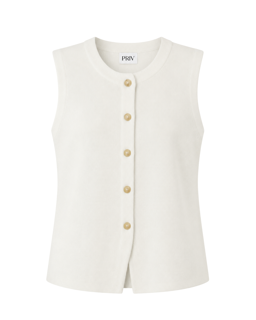 Bezla Knit Vest — Ivory