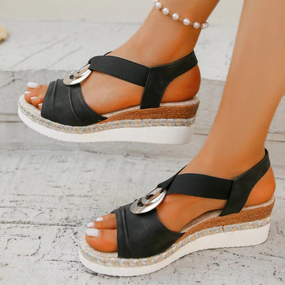Marisol Buckle Espadrille Wedges