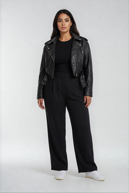 Luxeflow Elevated Wide-Leg Pant — Black