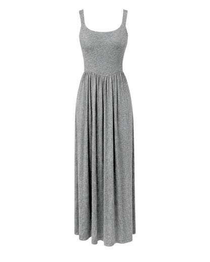 Dawn Silky Jersey Maxi Dress — Grey