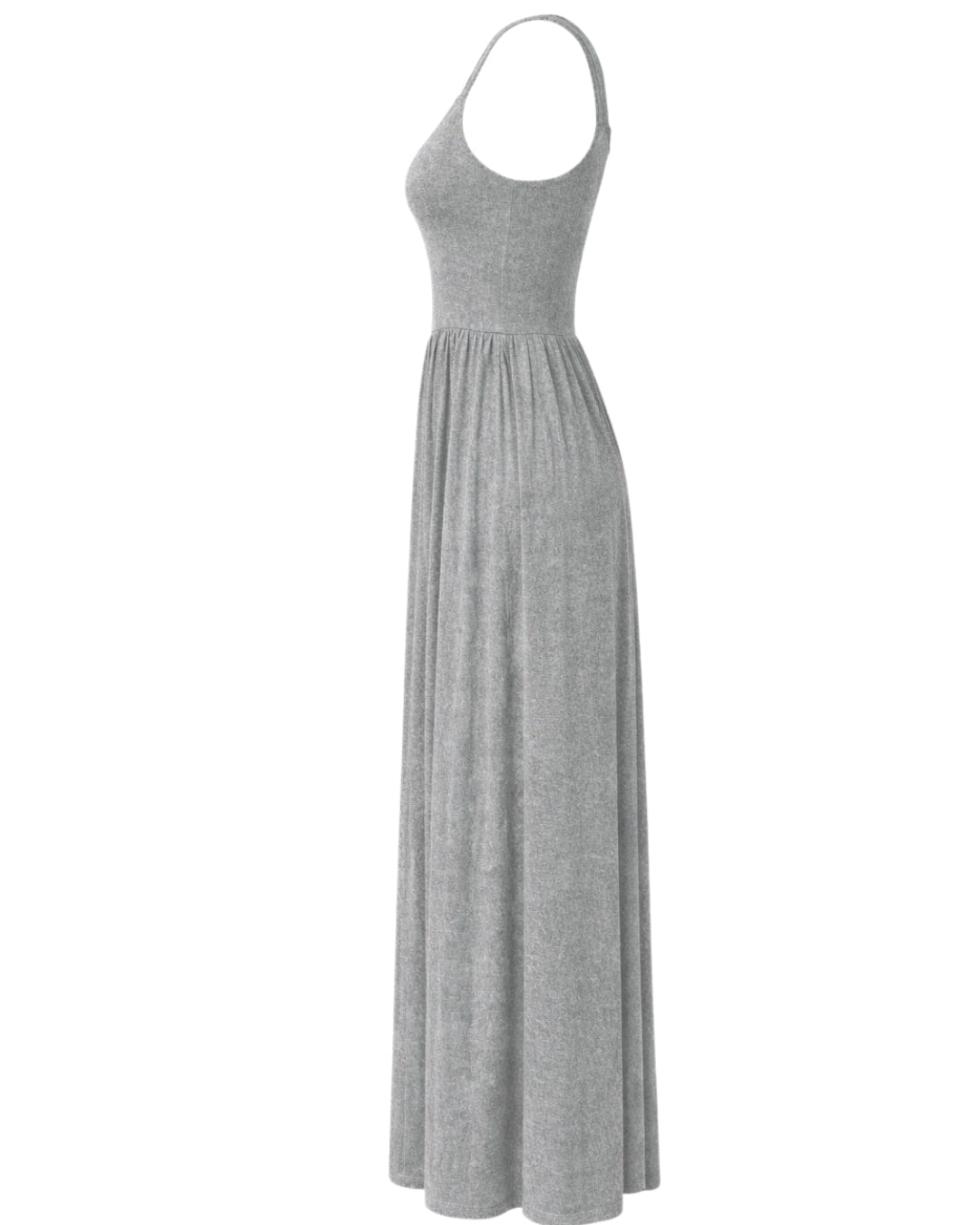 Dawn Silky Jersey Maxi Dress — Grey