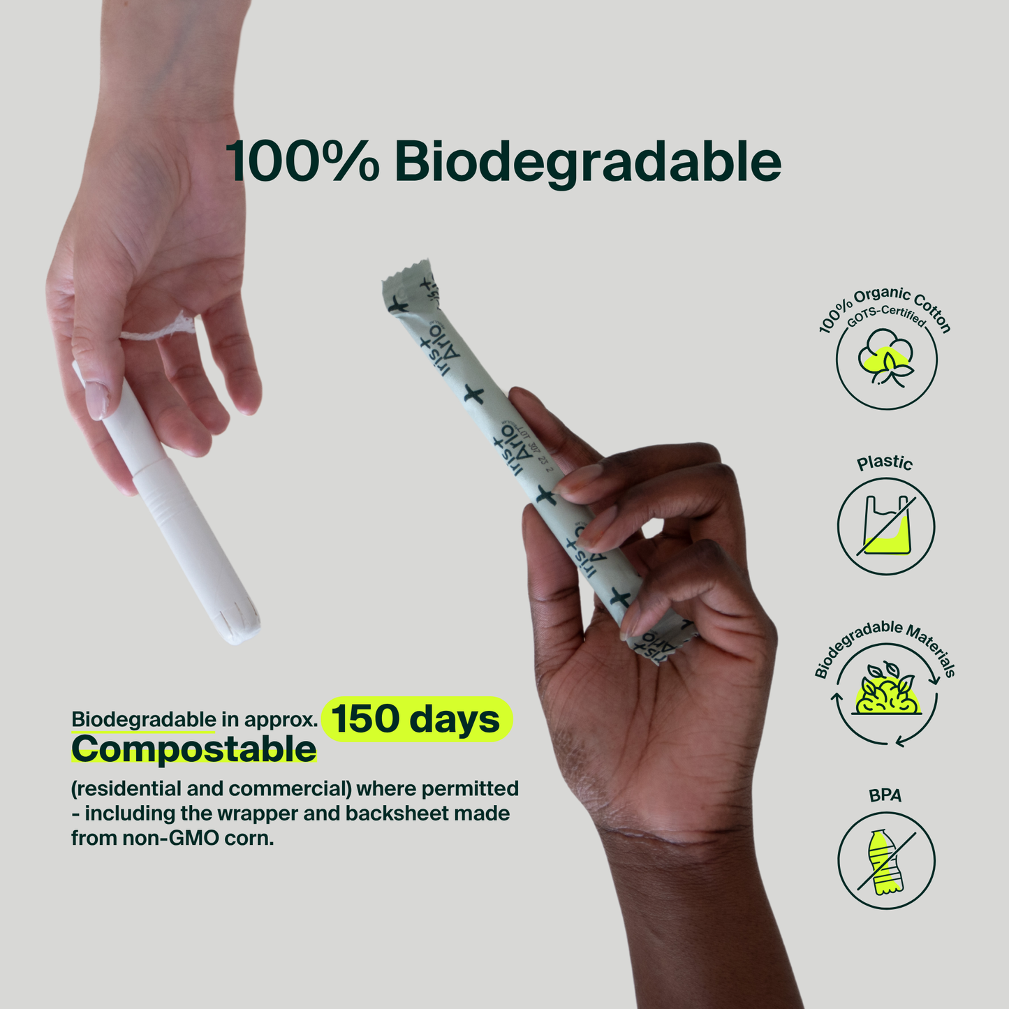 Organic Cotton Applicator Tampons