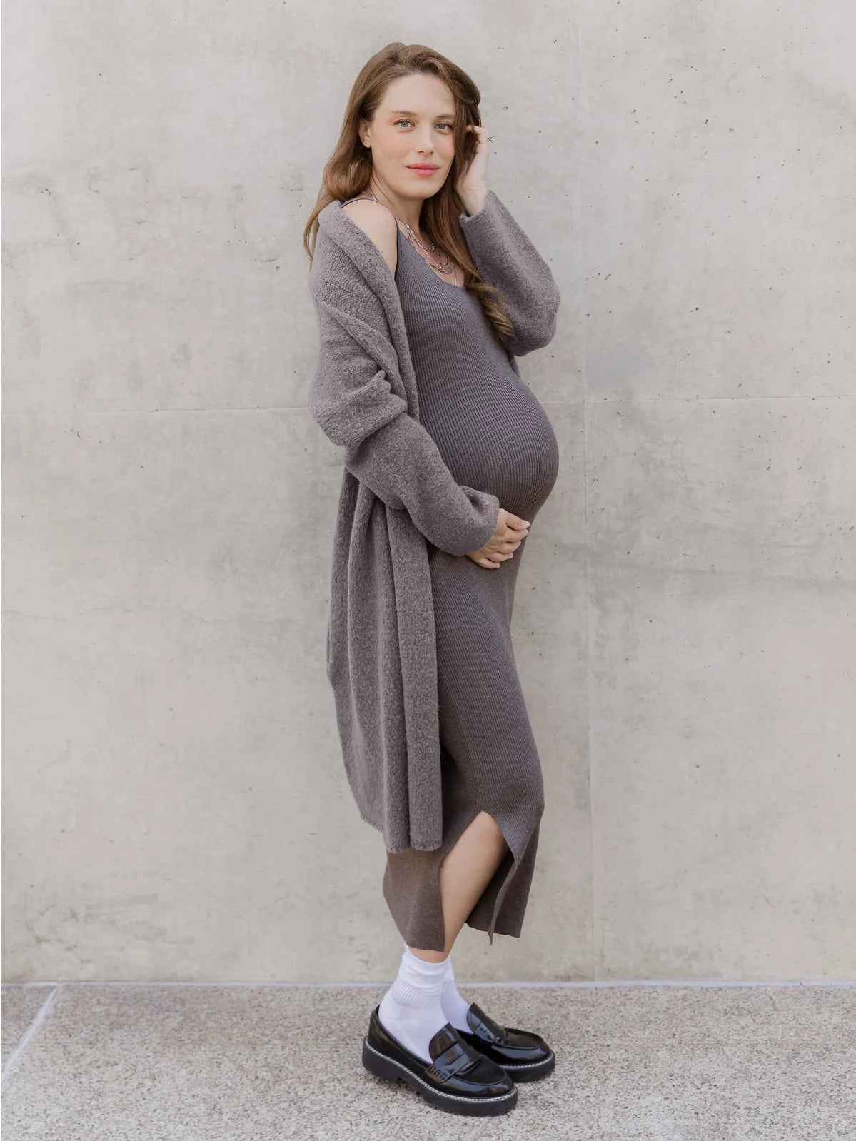 2-in-1 Maternity and Nursing Midi Dress | Kindred Bravely