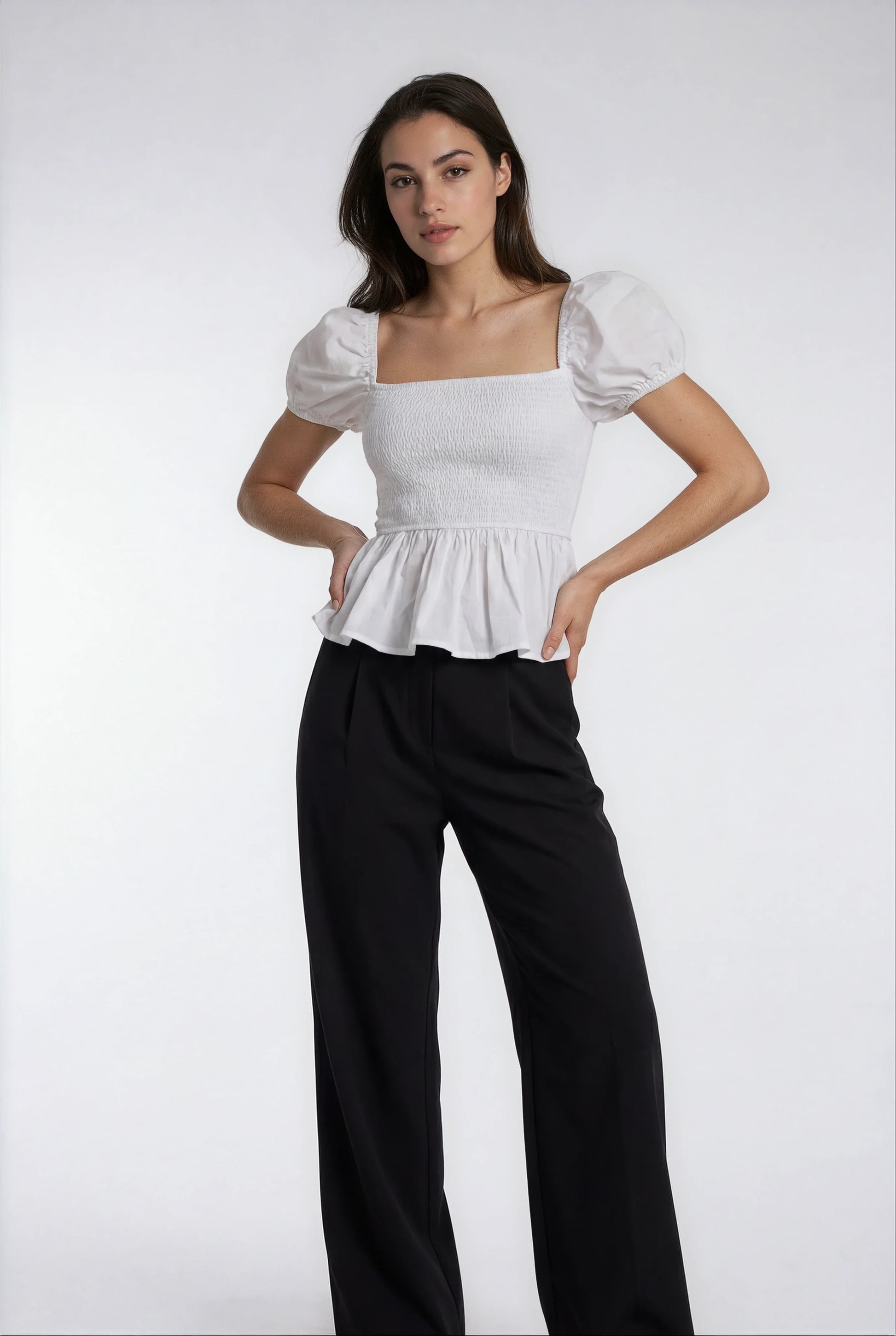 Luxeflow Elevated Wide-Leg Pant — Black