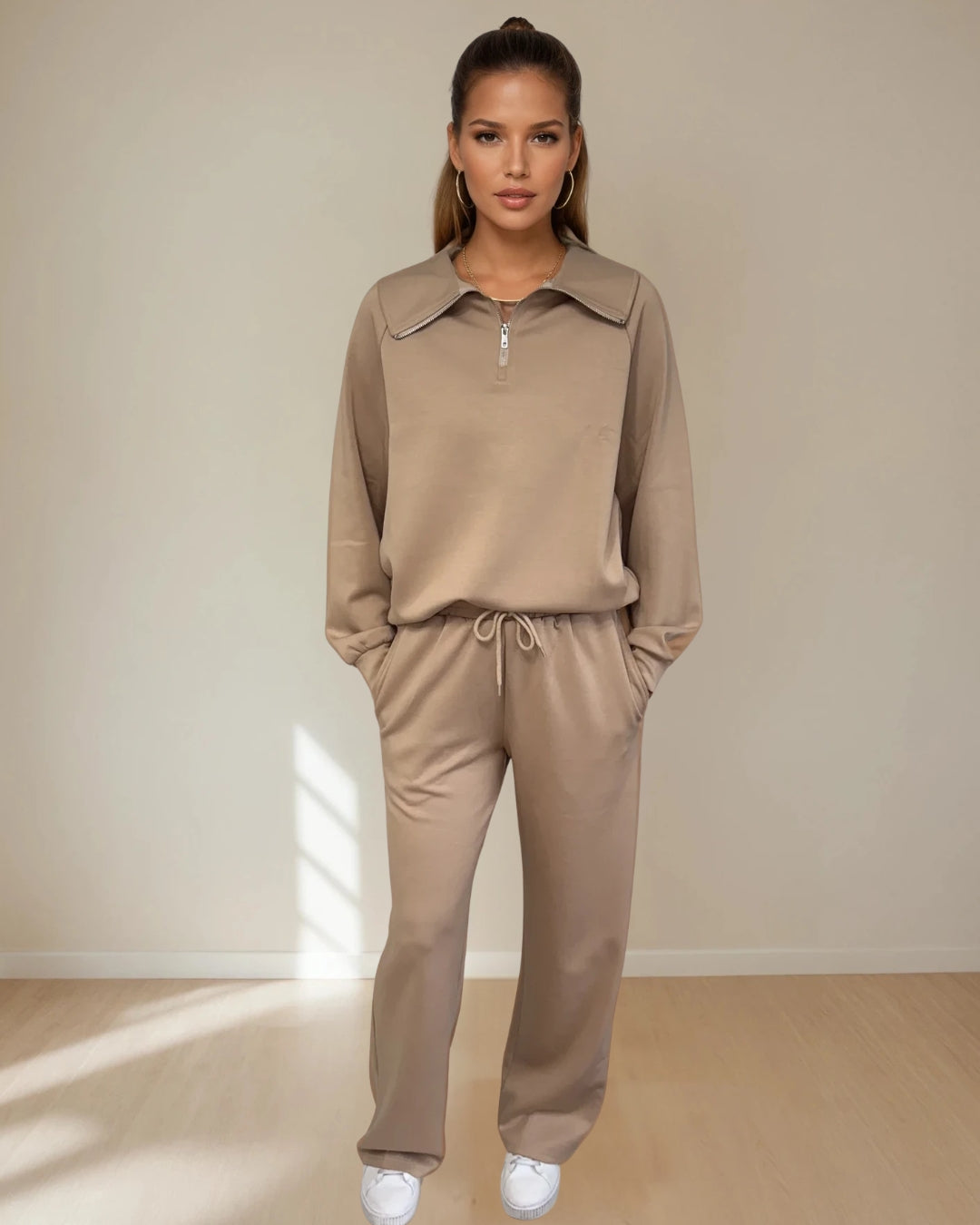 Adora Wide-Leg Pant — Mocha