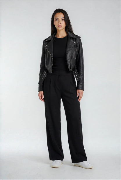 Luxeflow Elevated Wide-Leg Pant — Black