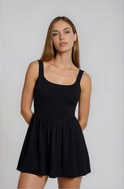 Fay – Classic Fitted Mini Cocktail Dress In Black