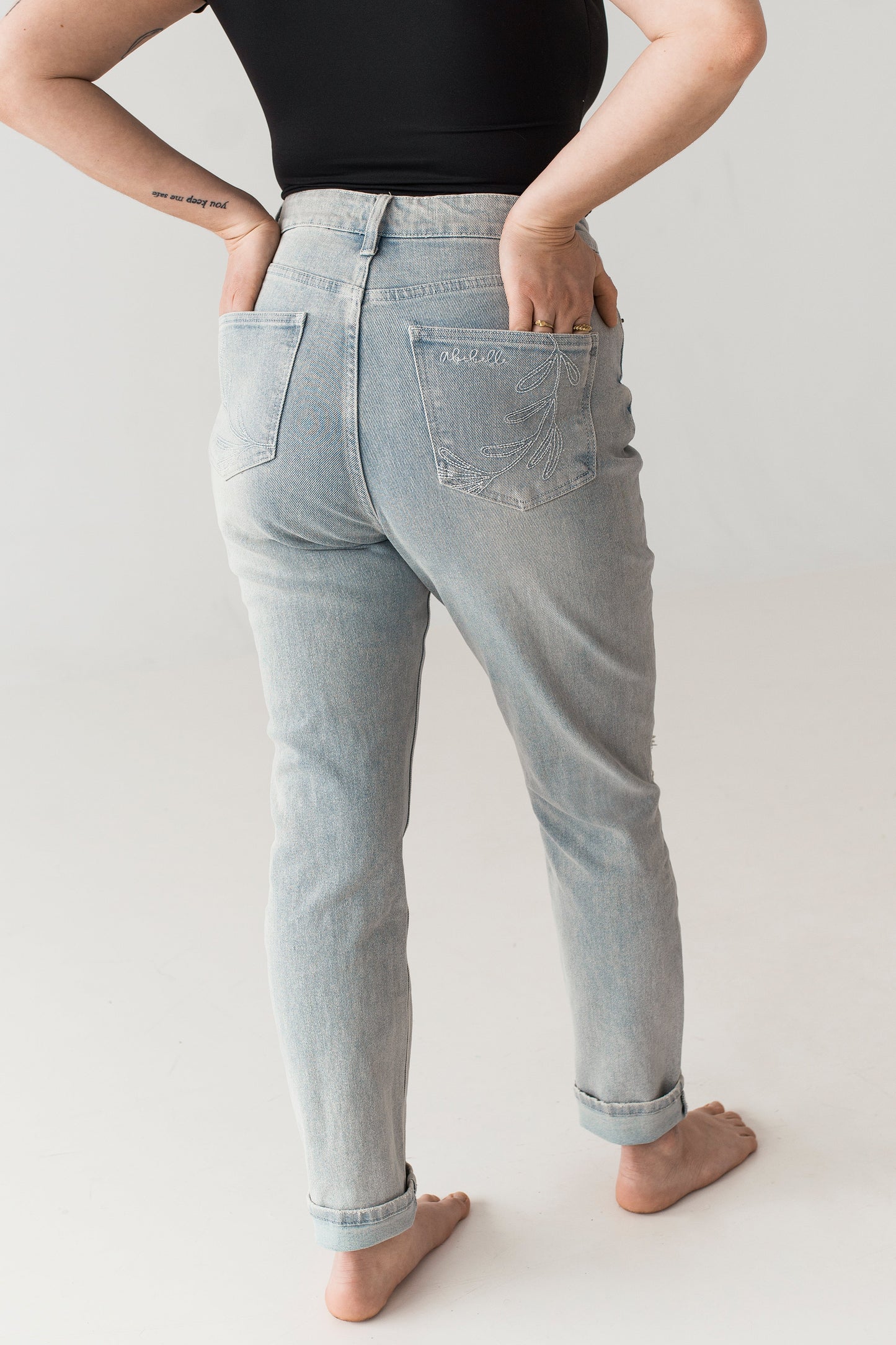 The Light-Wash Distressed Jean