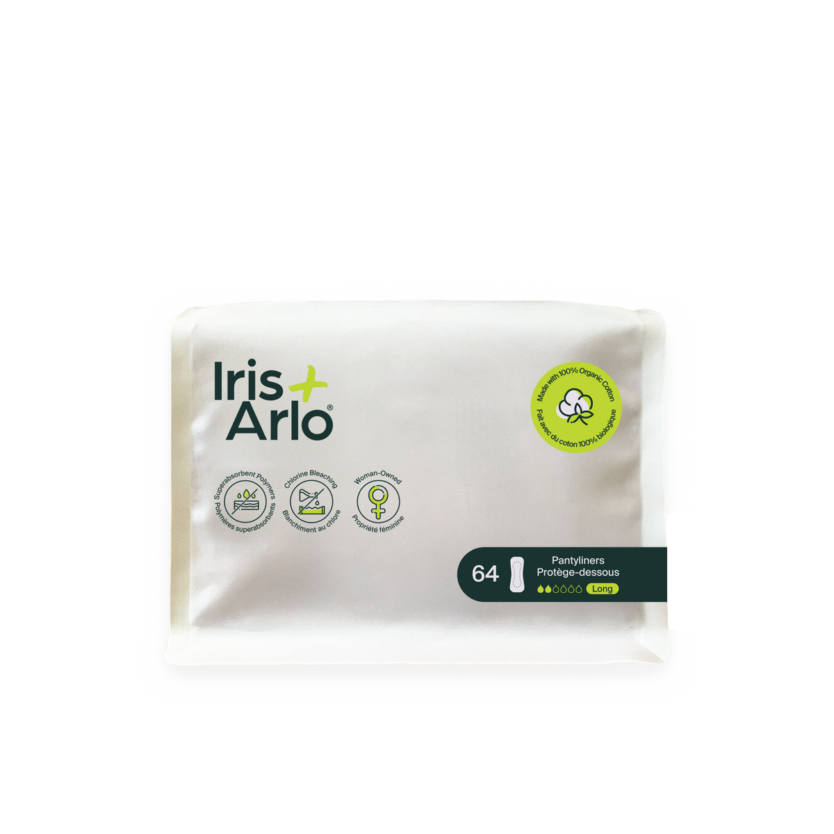 100% Organic Cotton Long Pantyliners