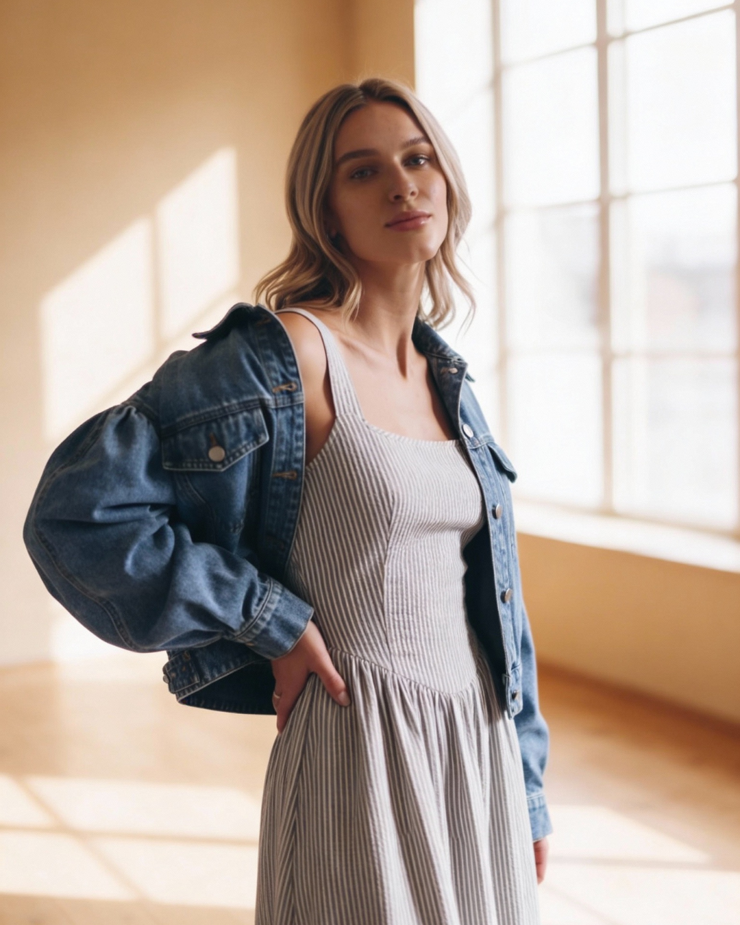 The Roxanne Cropped Denim Jacket