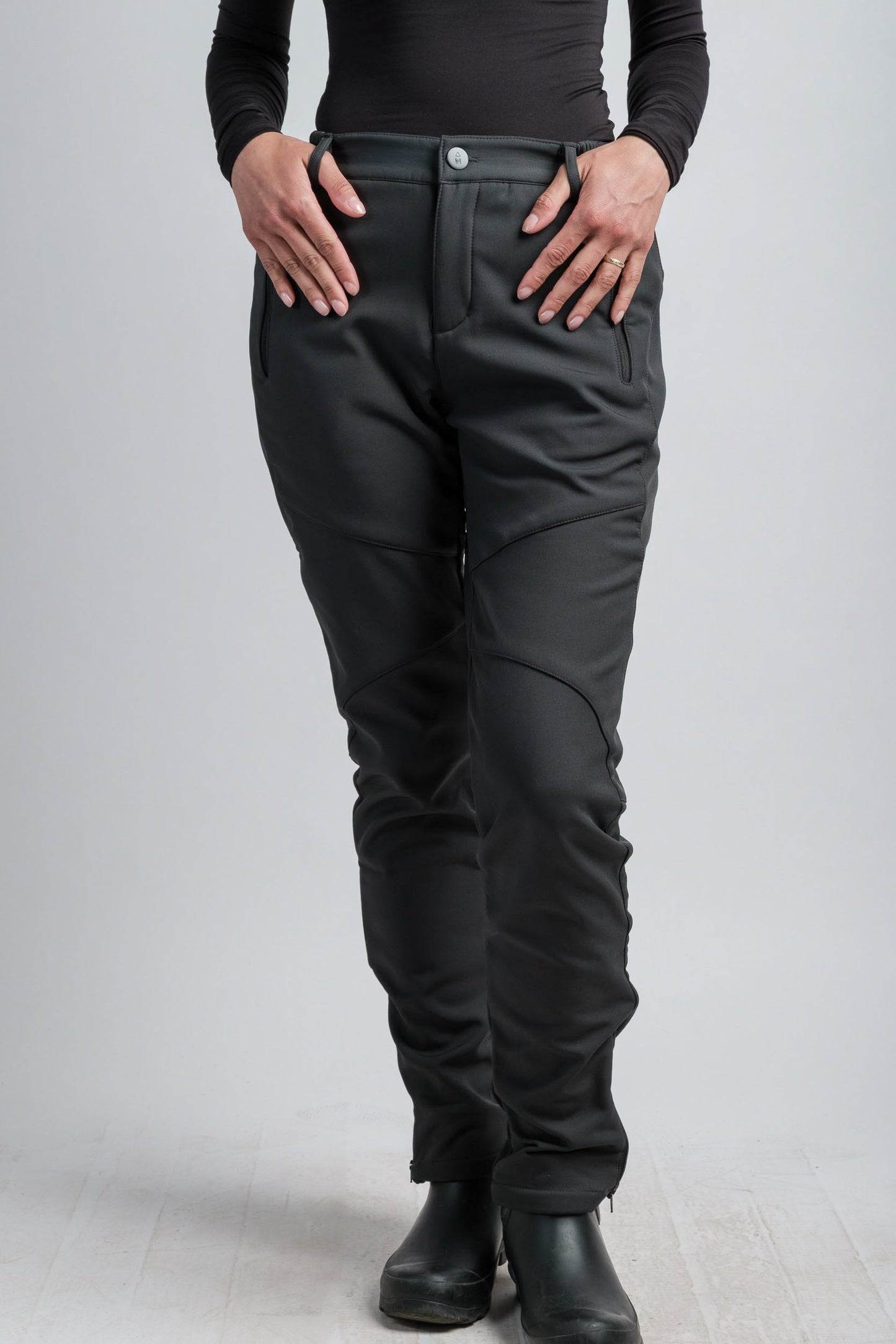 Women's Gray High-Waist Water-Resistant Adventure Pants
