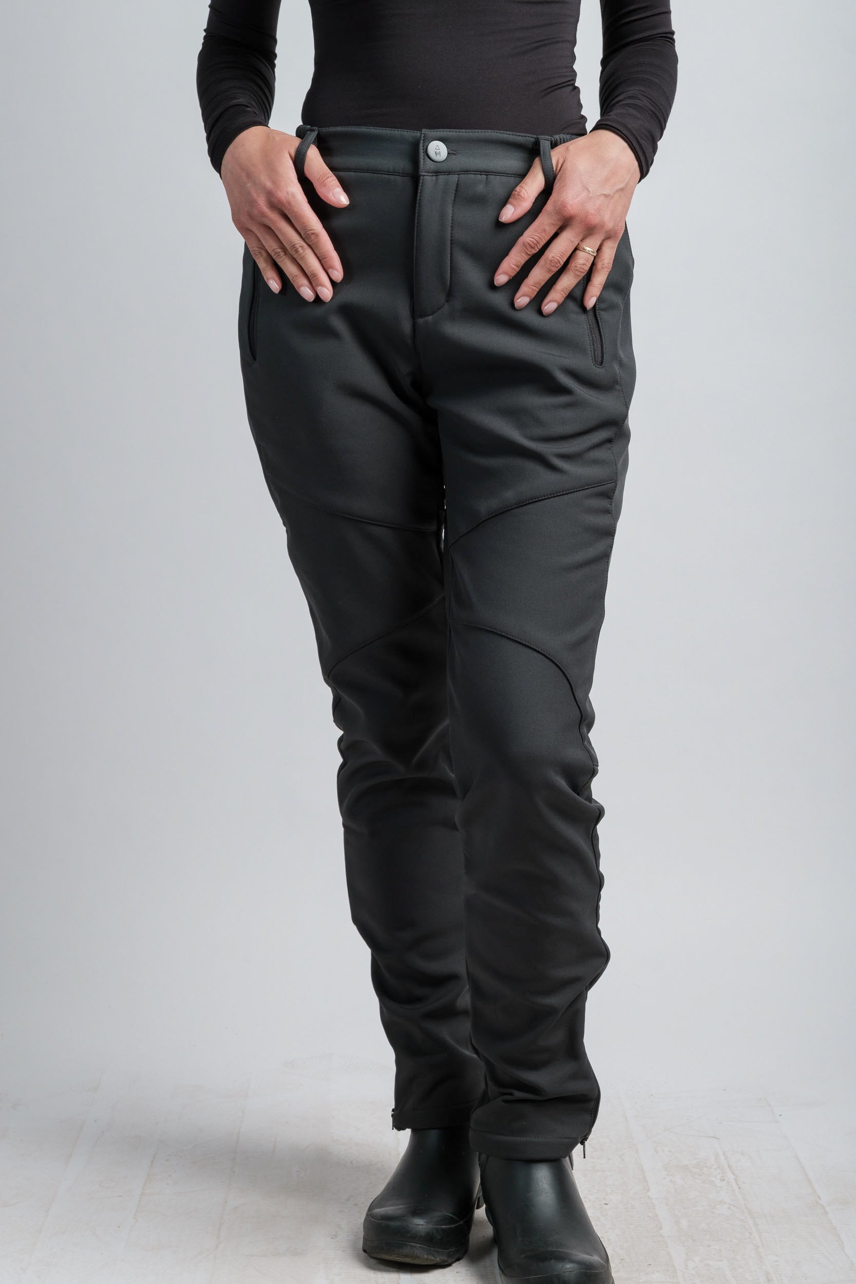 Women's Gray High-Waist Water-Resistant Adventure Pants
