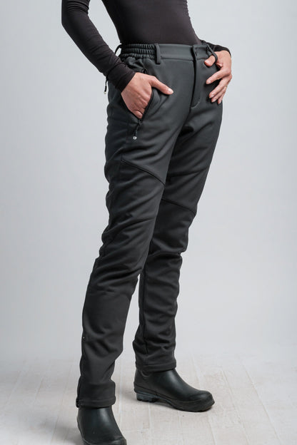 Women's Gray High-Waist Water-Resistant Adventure Pants