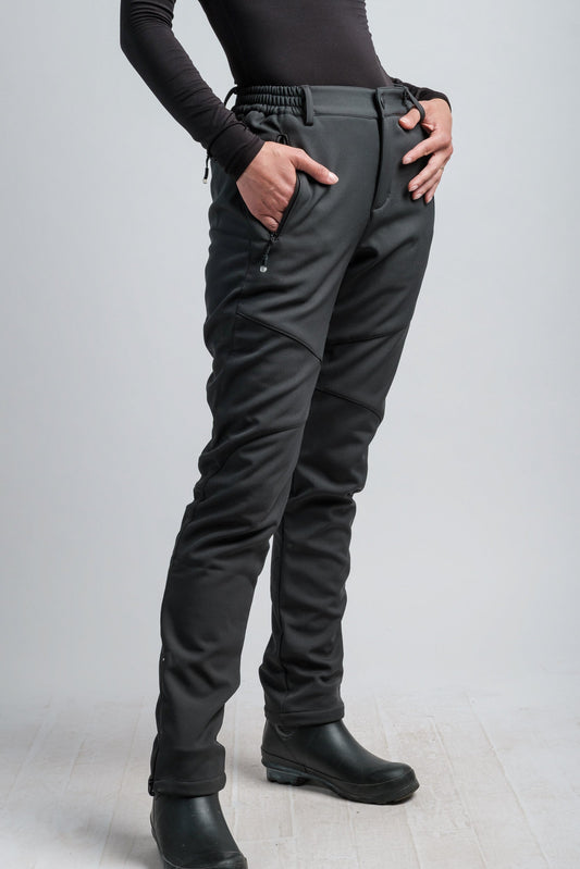 Women's Gray High-Waist Water-Resistant Adventure Pants