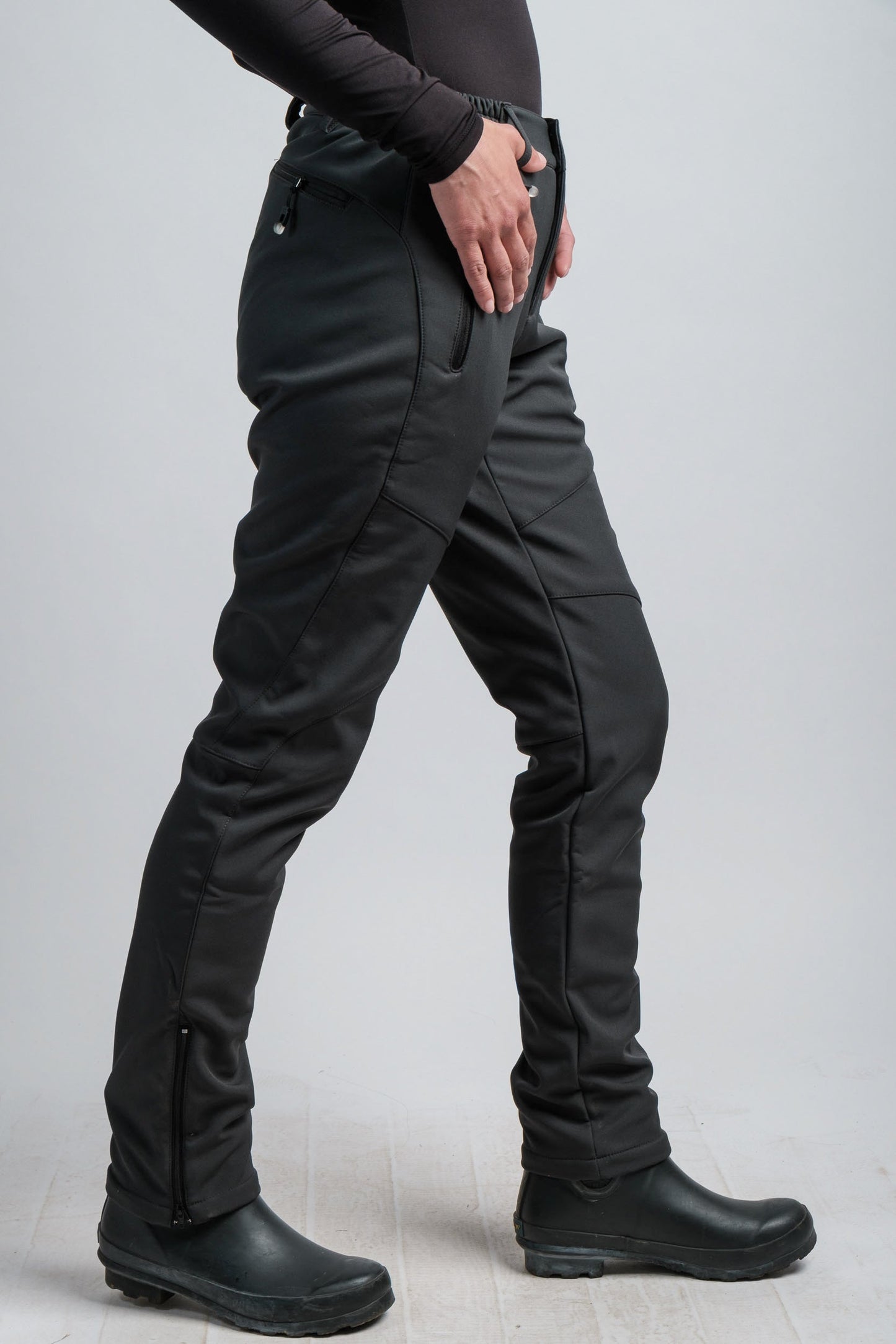 Women's Gray High-Waist Water-Resistant Adventure Pants