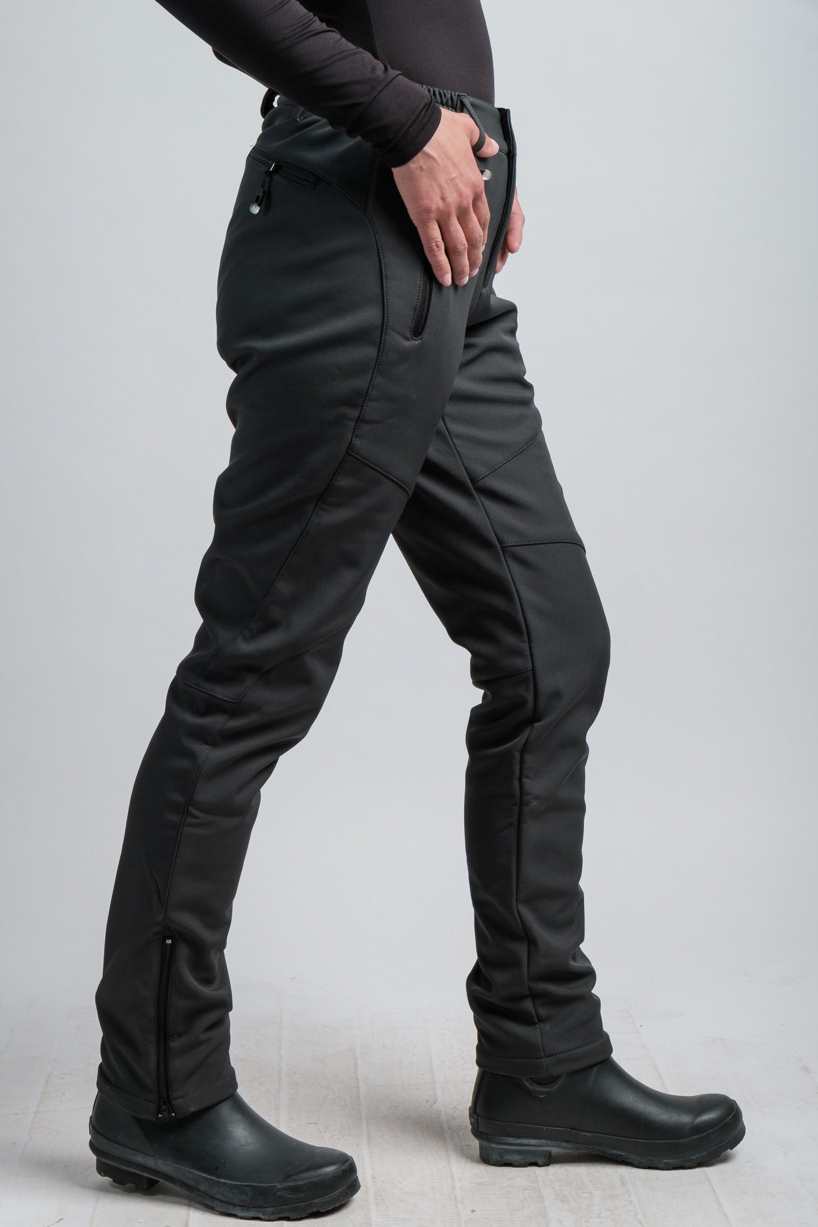 Women's Gray High-Waist Water-Resistant Adventure Pants