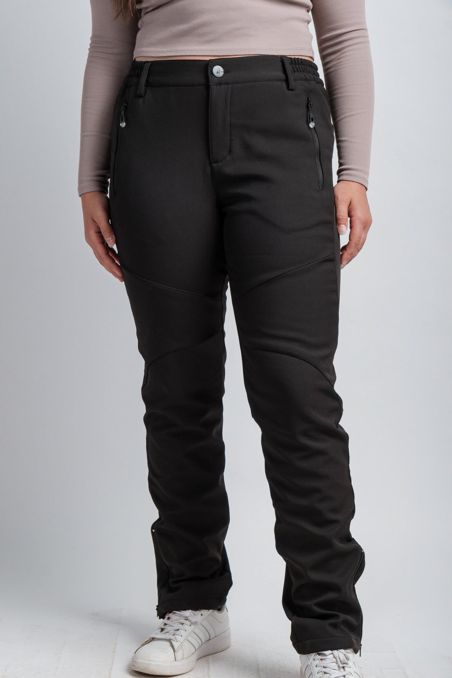 Women's Black High-Waist Water-Resistant Adventure Pants
