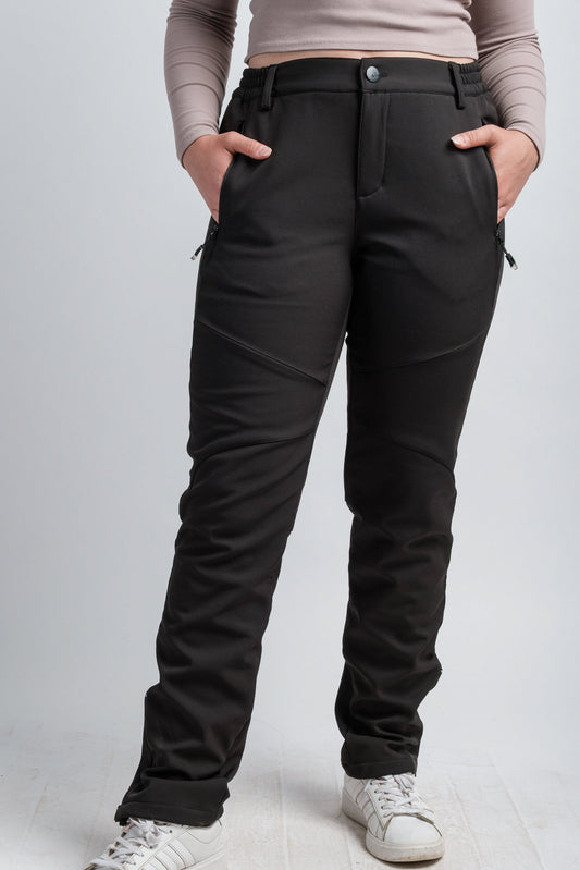 Women's Black High-Waist Water-Resistant Adventure Pants
