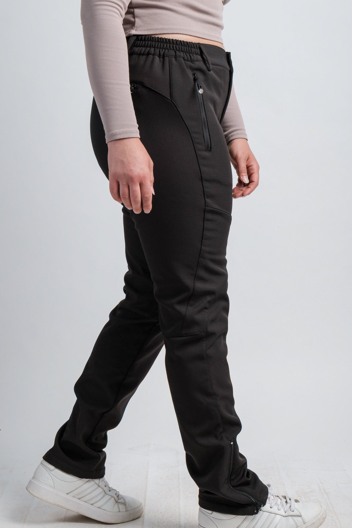 Women's Black High-Waist Water-Resistant Adventure Pants