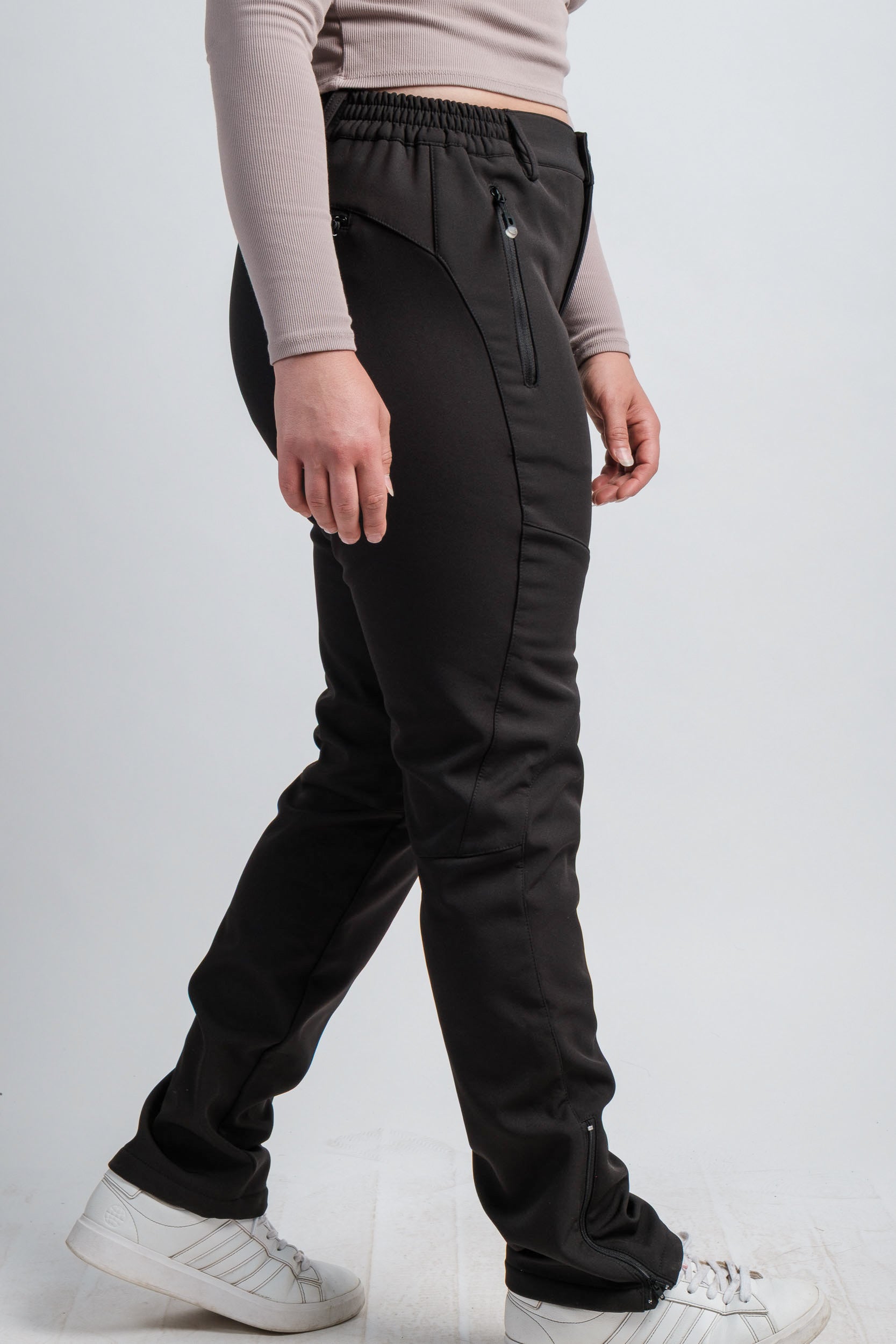 Women's Black High-Waist Water-Resistant Adventure Pants