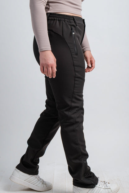 Women's Black High-Waist Water-Resistant Adventure Pants