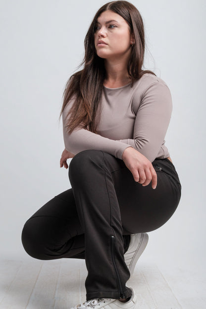 Women's Black High-Waist Water-Resistant Adventure Pants