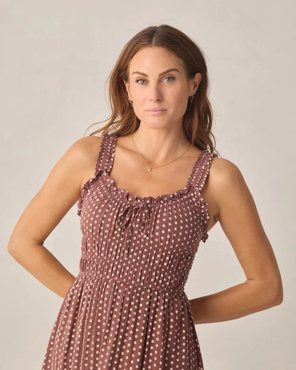 Ladies Jane Dress | Chocolate Polka Dot | Rylee & Cru