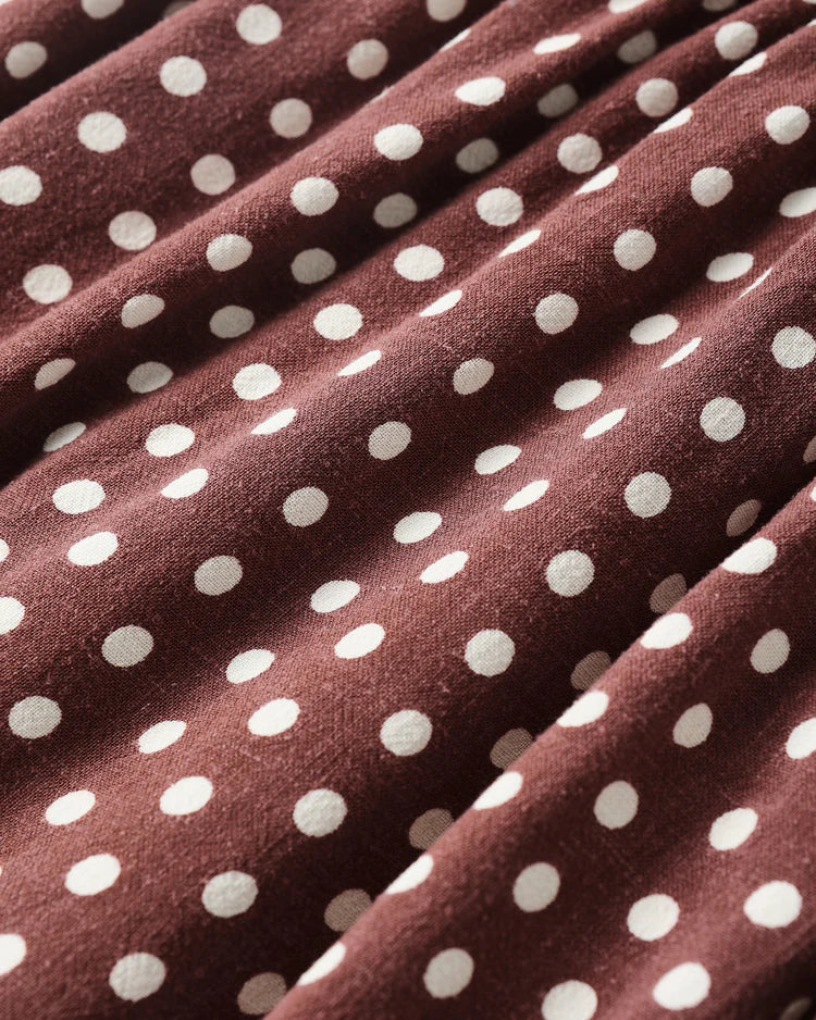 Ladies Jane Dress | Chocolate Polka Dot | Rylee & Cru