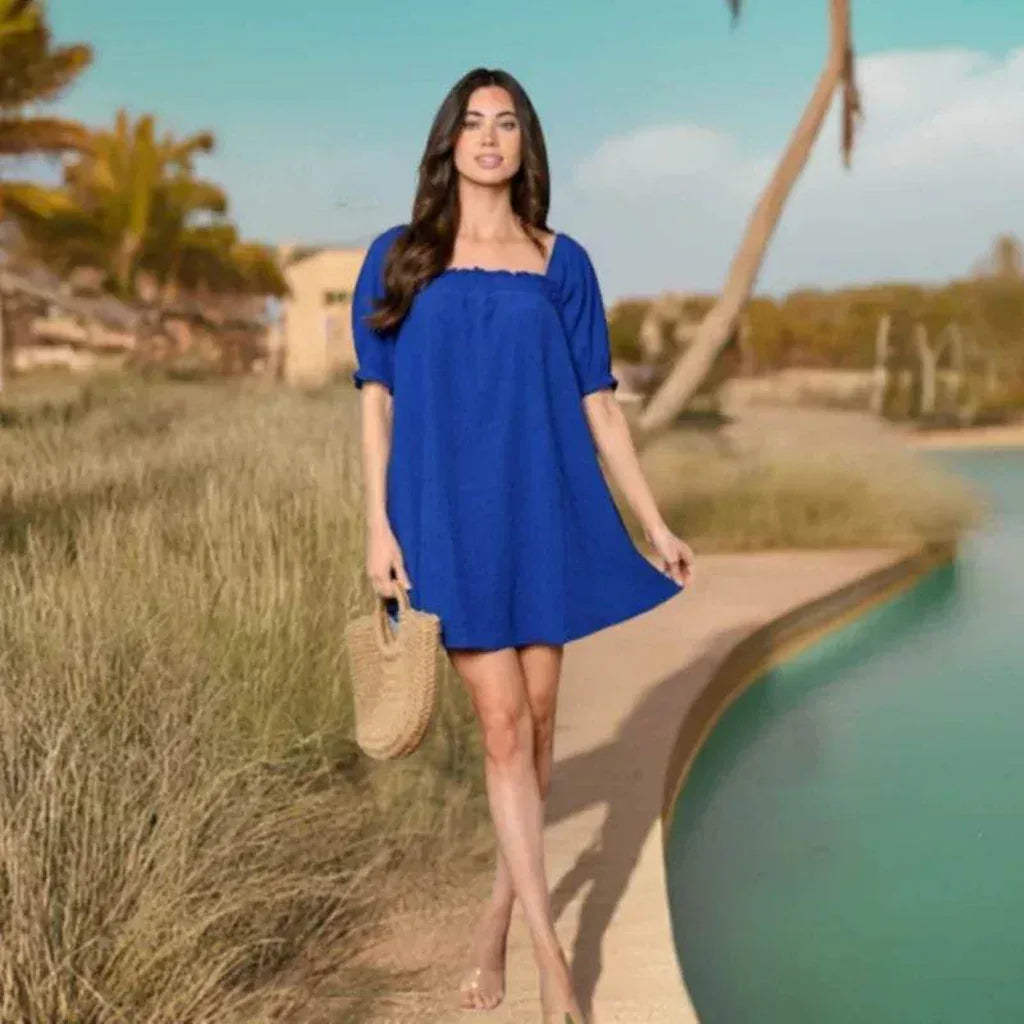 Square-Neck Mini Dress