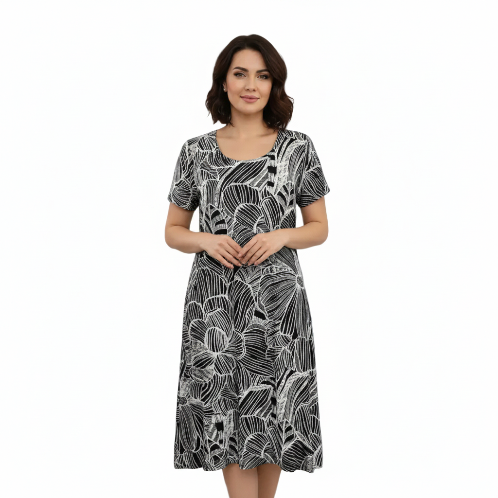 Robe noire et blanche Julia Divina