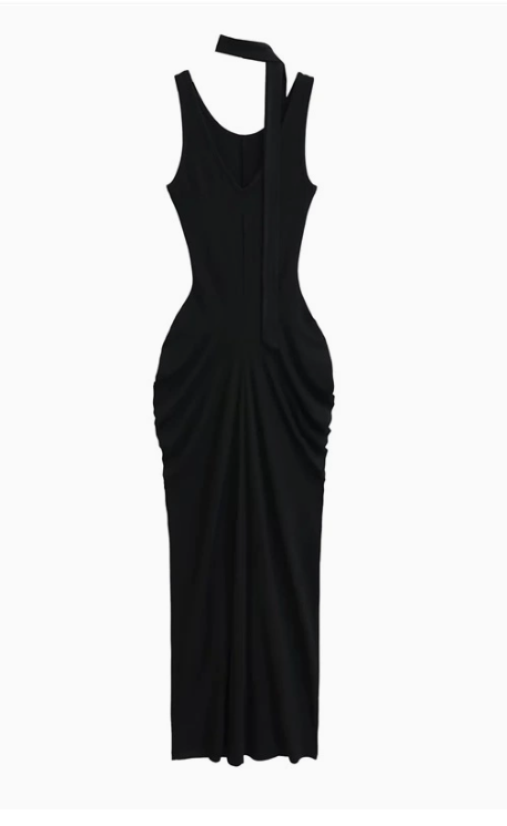 Black bodycon maxi dress