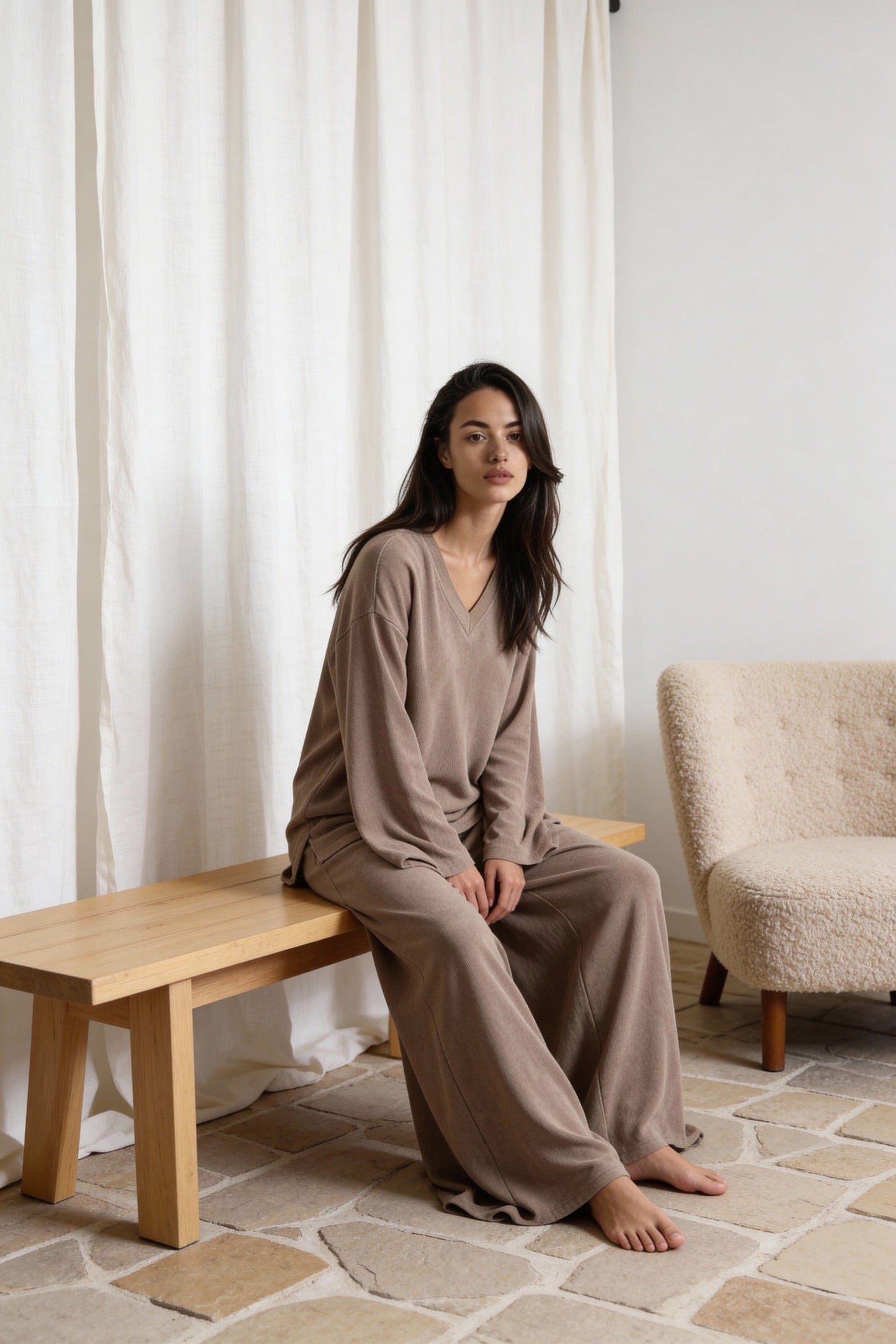 Terry & Co. French Terry Lounge Set — Latte