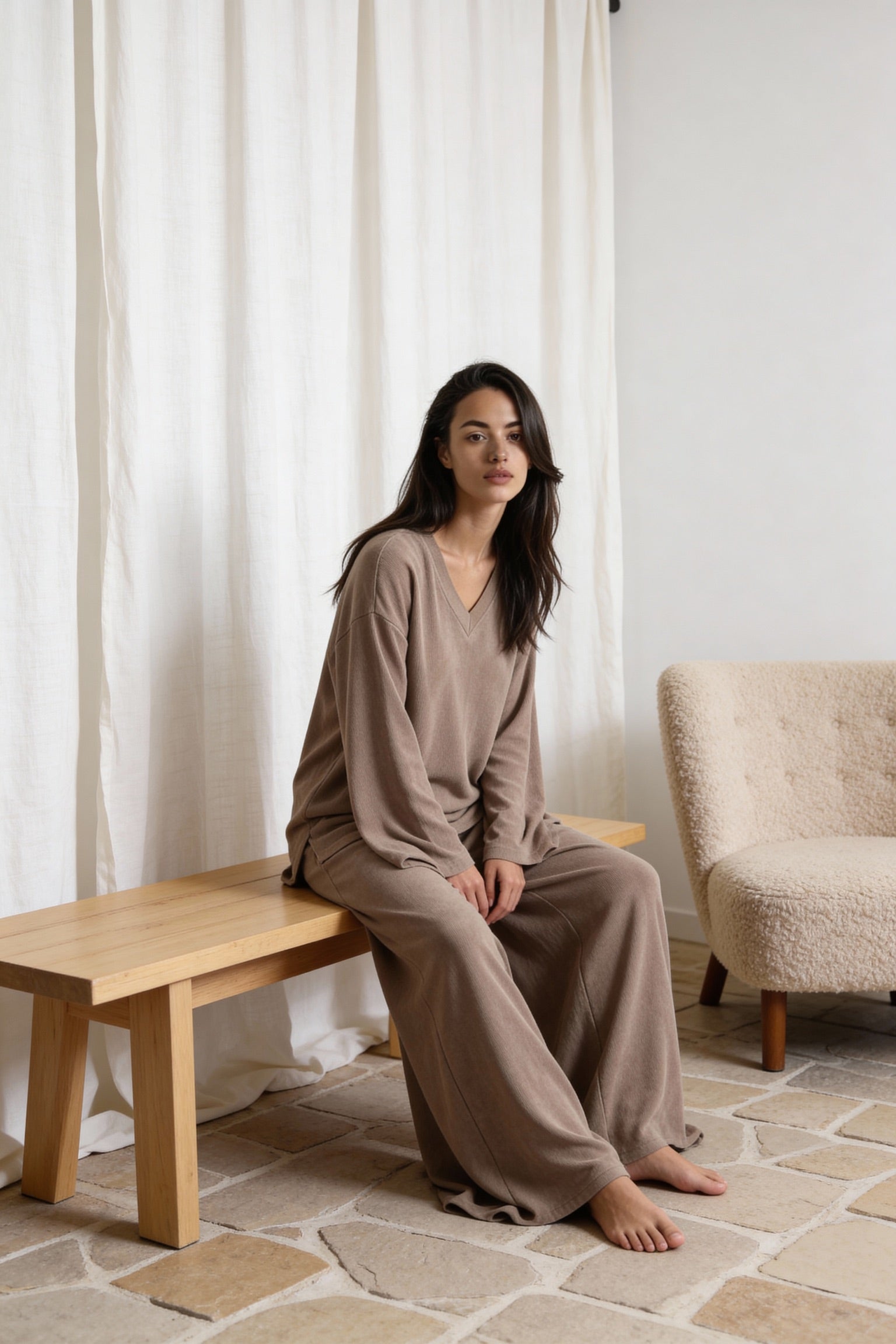Terry & Co. French Terry Lounge Set — Latte