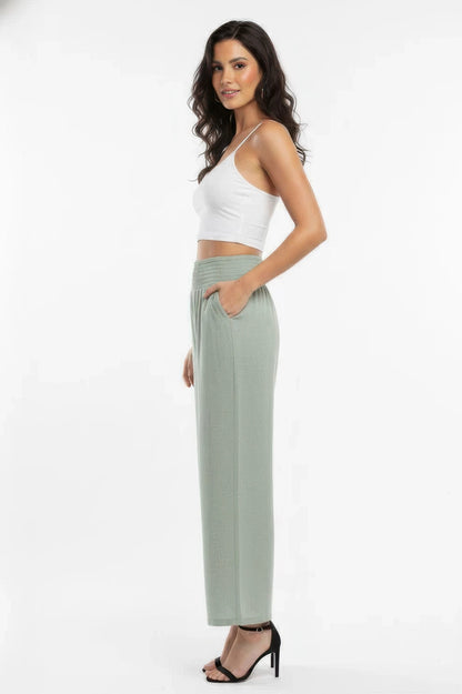 Lightweight High-waisted Wide-leg Lounge Pants