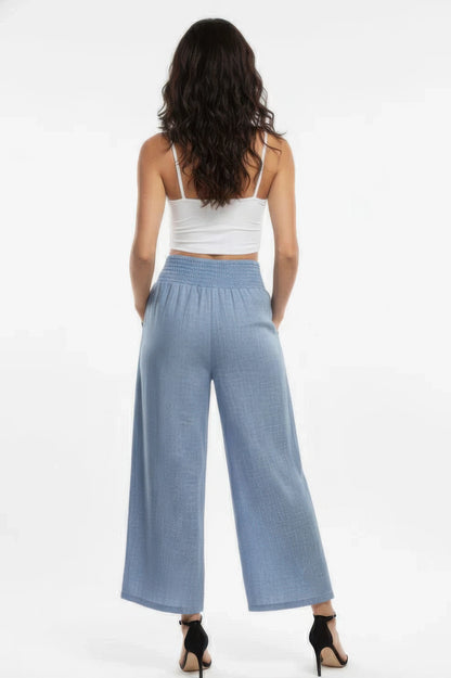 Lightweight High-waisted Wide-leg Lounge Pants
