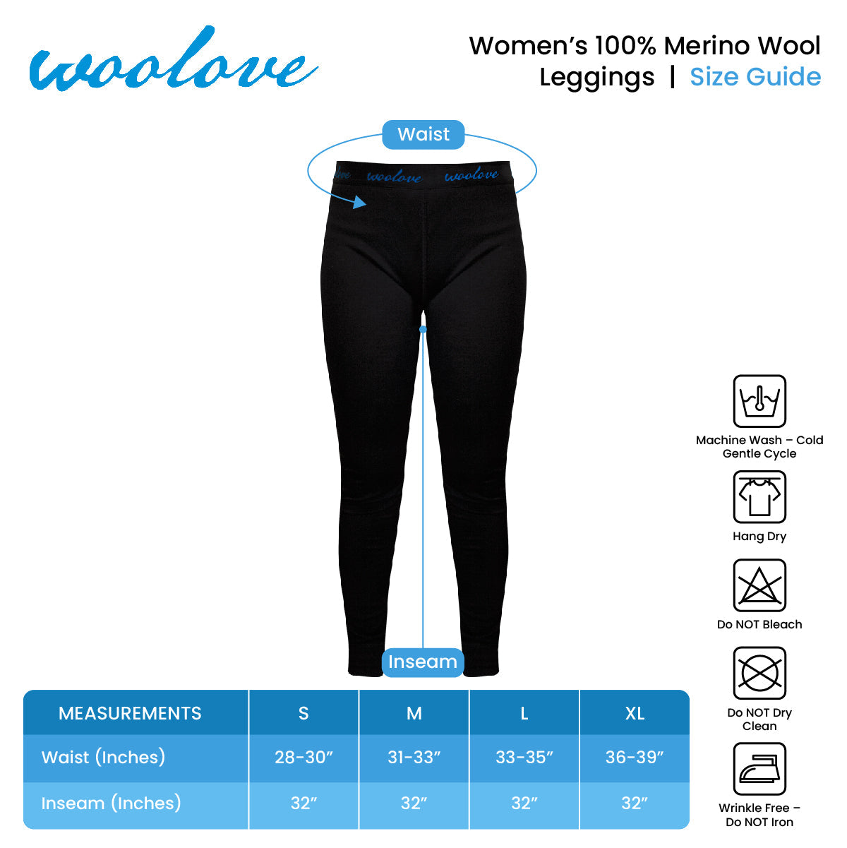 Women's Merino Wool Leggings — Midweight