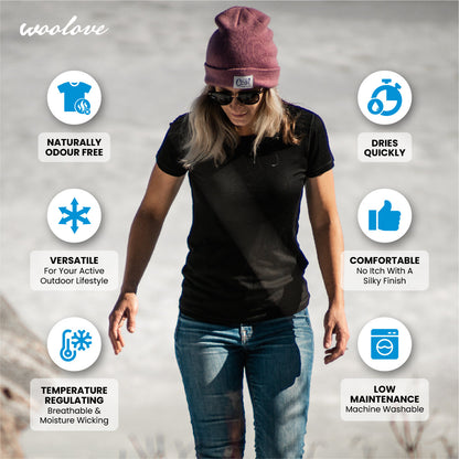 Women's Merino Wool T-Shirt — Lightweight