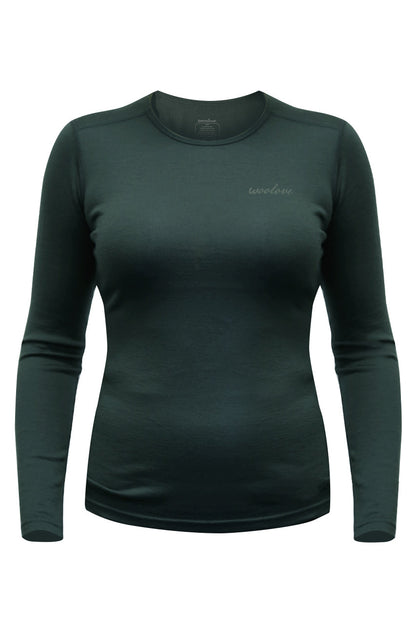 Women's Merino Wool Long Sleeve Crew Neck — Midweight