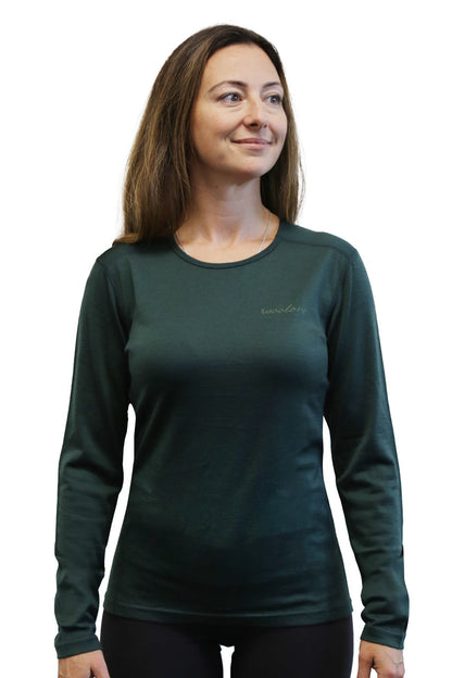 Women's Merino Wool Long Sleeve Crew Neck — Midweight