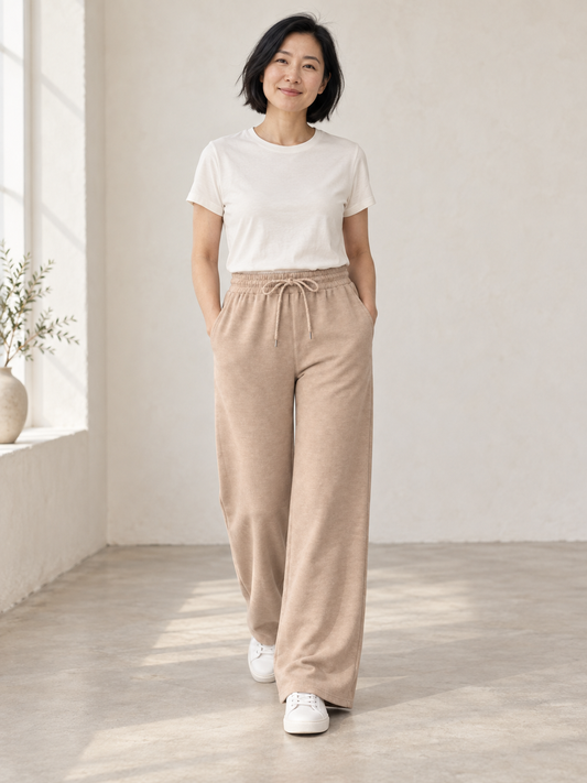 Adora Wide-Leg Pant — Mocha