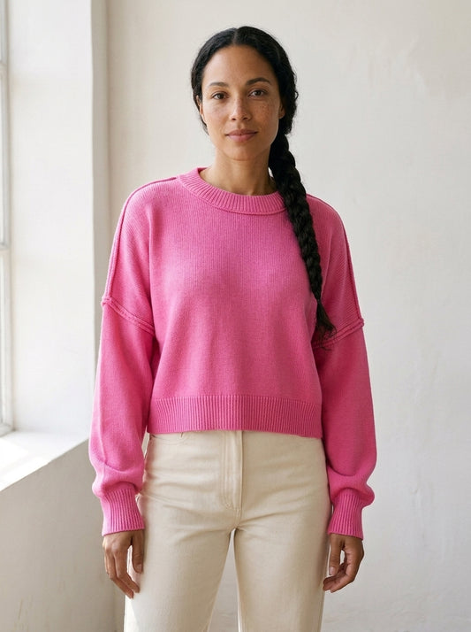 Relaxed crew-neck sweater