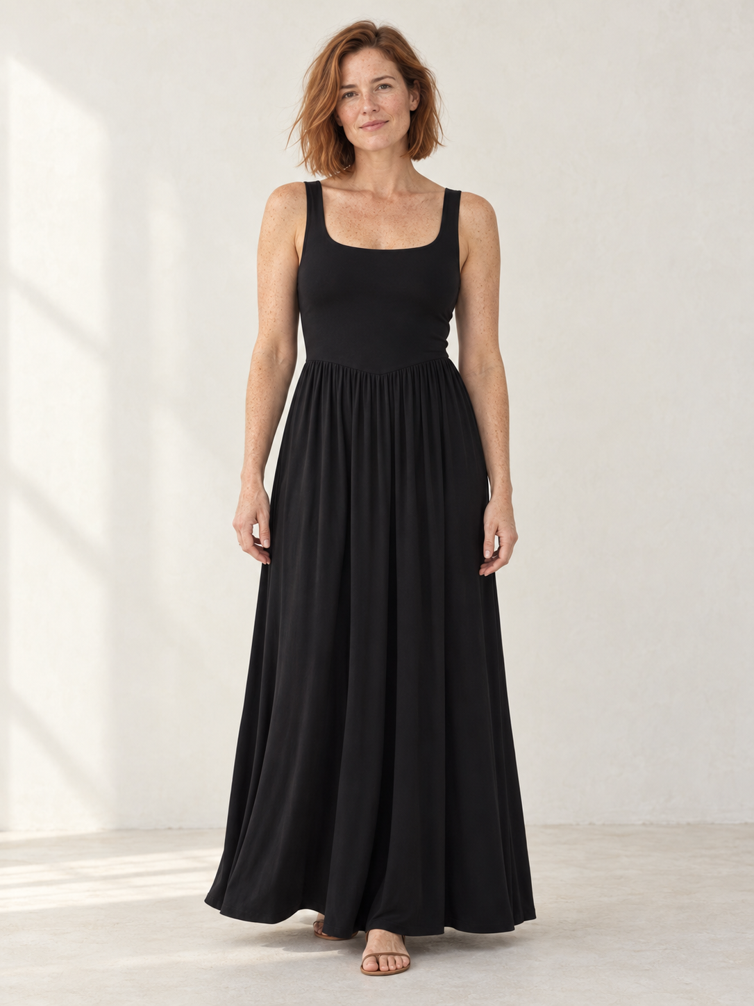 Dawn Jersey Maxi Dress — Black — product cover