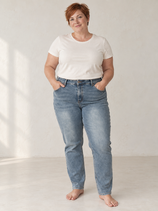 Dark-Wash Relaxed Jeans