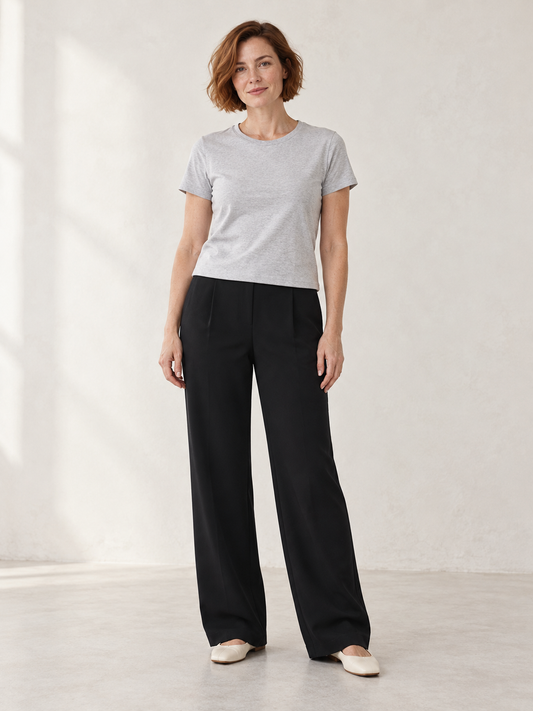 Black Wide-Leg Pants