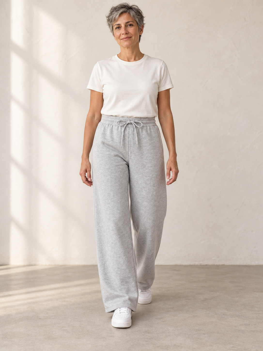 Adora Wide-Leg Pant — Grey